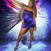 Load image into Gallery viewer, Vintage Purple Mini Slip Dress Size L
