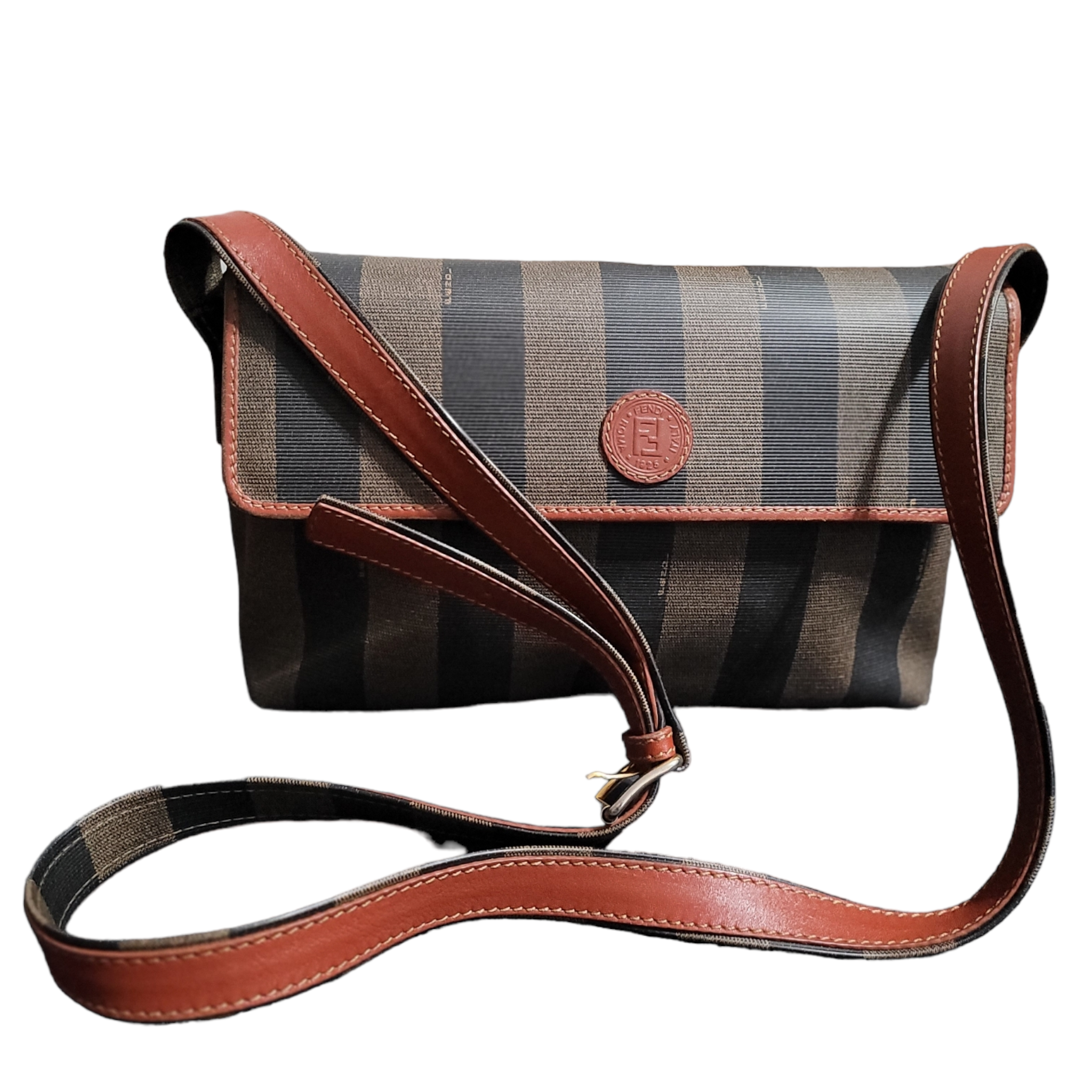 80s Fendi Pequin Stripe Crossbody Bag – Lucille Golden Vintage, LLC