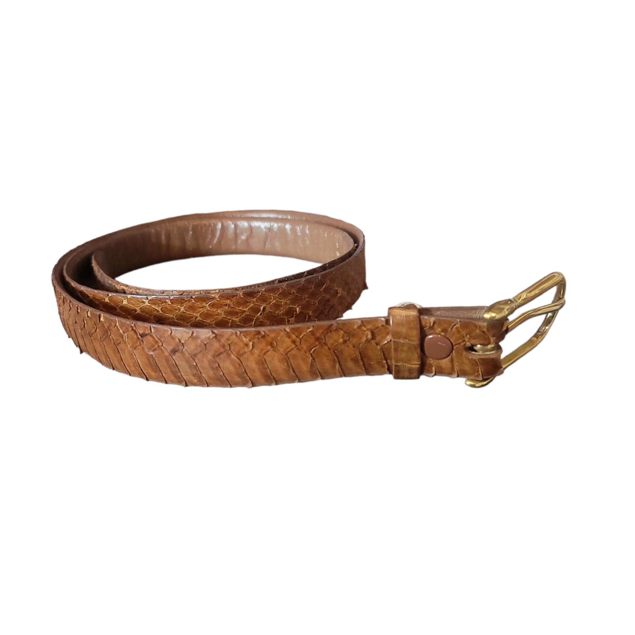 70s Vintage Snakeskin Belt Size L