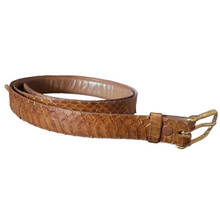 Load image into Gallery viewer, 70s Vintage Snakeskin Belt Size L
