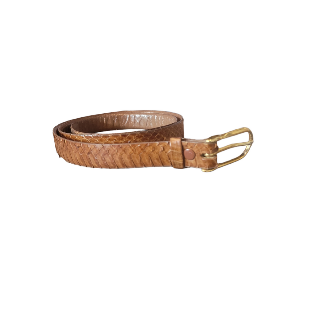 70s Vintage Snakeskin Belt Size L
