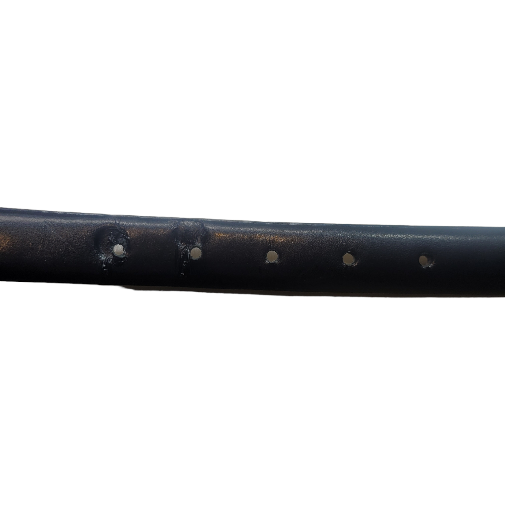 90s Vintage Perry Ellis Navy Blue Leather Belt Size L