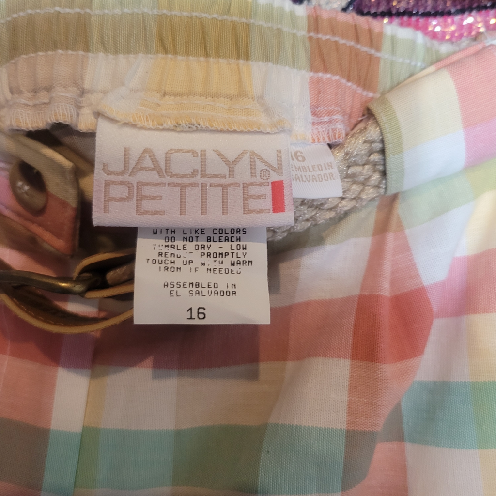 90s Vintage Jaclyn Plaid Shorts Size 16