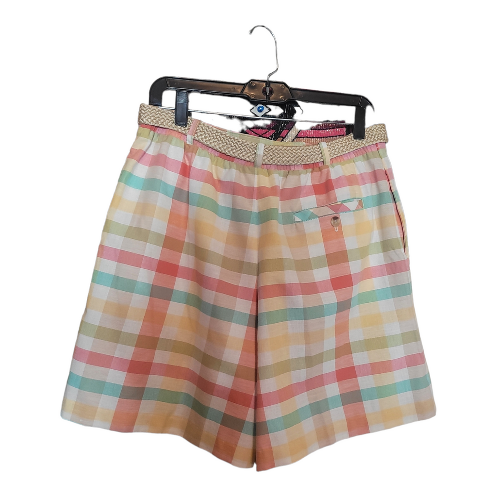 90s Vintage Jaclyn Plaid Shorts Size 16