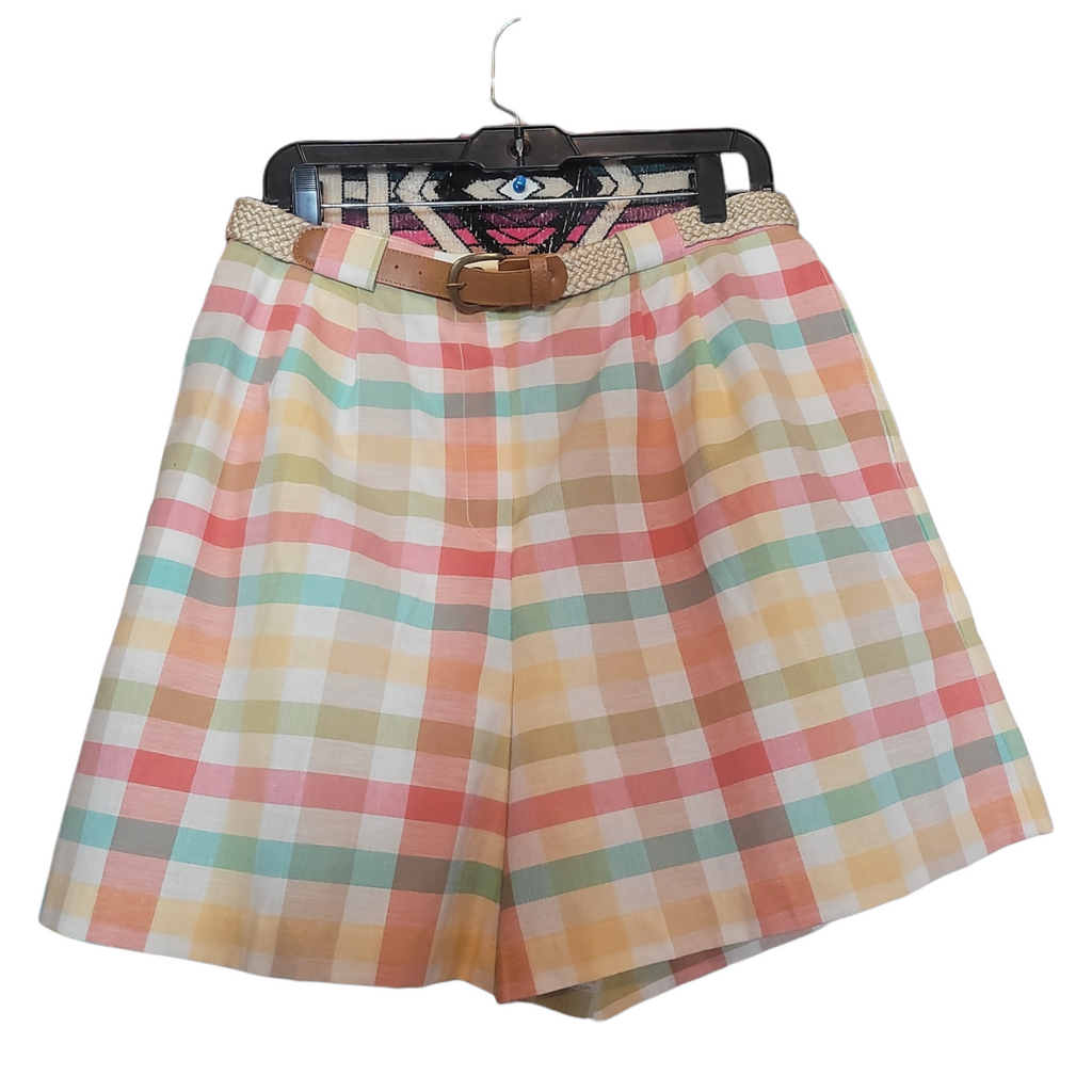 90s Vintage Jaclyn Plaid Shorts Size 16