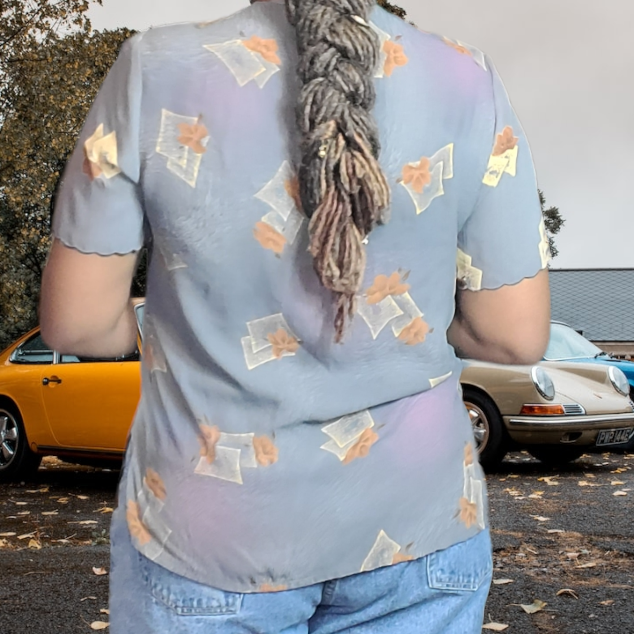 90s Vintage Members Ladies Fashion Blouse, Size Large