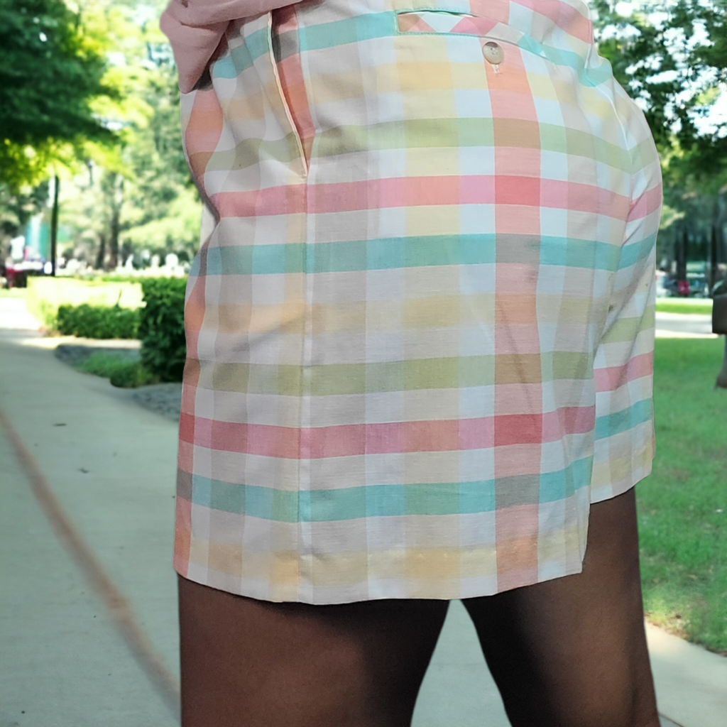 90s Vintage Jaclyn Plaid Shorts Size 16