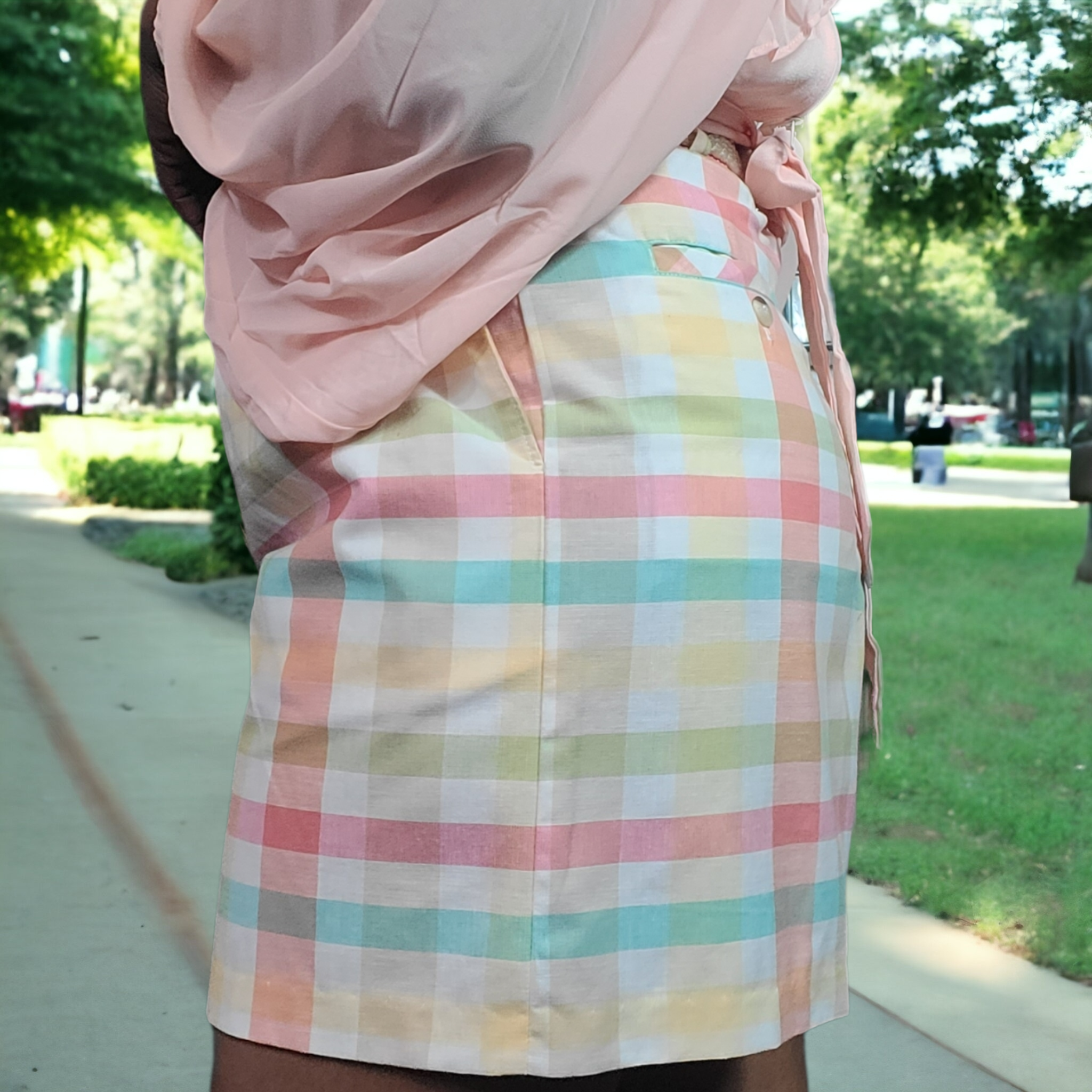 90s Vintage Jaclyn Plaid Shorts Size 16