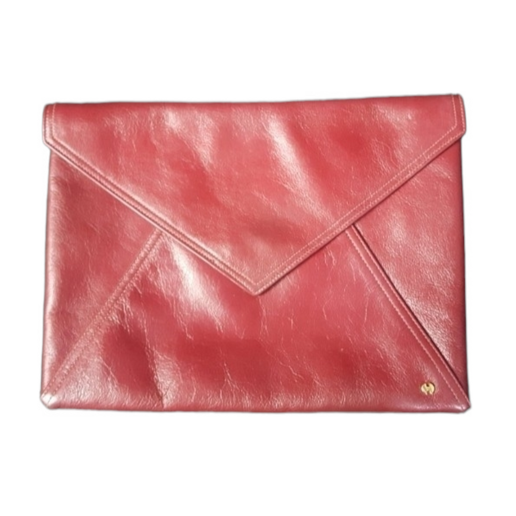 70s Vintage Designer Halston Clurct Bags Ox Blood Leather Vintage Leather