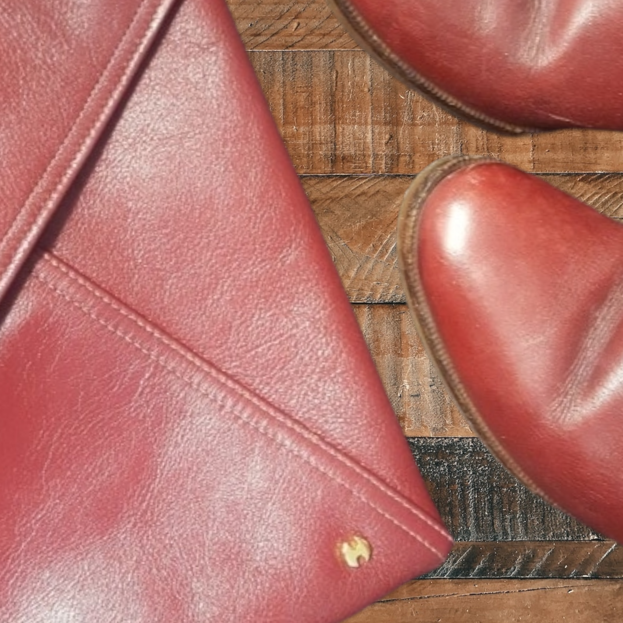 Halston Leather Envelope Clutch
