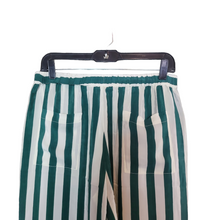 Load image into Gallery viewer, AYR The Flow State Green Stripe Silk Pant Size M