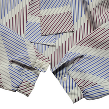 Load image into Gallery viewer, 70s Vintage Stripe Secretary Blouse With Bow The Petite Concept Size S

