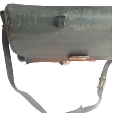 Load image into Gallery viewer, 1970s Coach Combination Lock Leather Briefcase Green Messenger Bag
