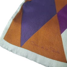 Load image into Gallery viewer, 1970s Oscar de la Renta Silk &amp; Wool Diamond Print Scarf
