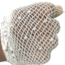 Load image into Gallery viewer, 20s White Mesh Silk Gloves Size M

