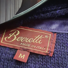Load image into Gallery viewer, BERRETTI Purple Belted Cardigan Size M
