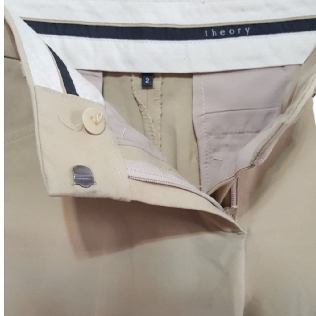 Theory Cropped Stretch Khaki Pants sz. 2