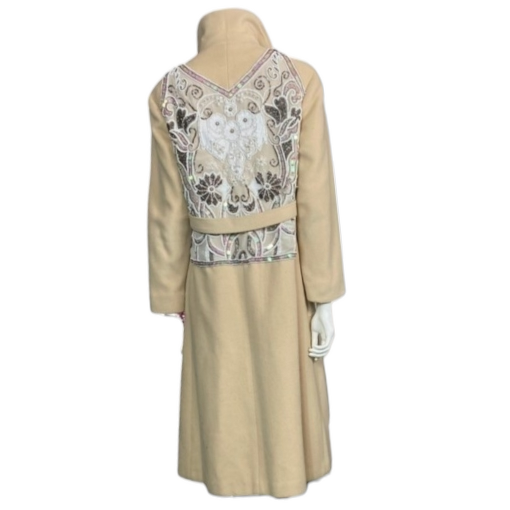 B. Siegel Ultima Vintage Chesterfield Cashmere Peacoat Size 12- Upcycle Fashion-Sustainable Outerwear 