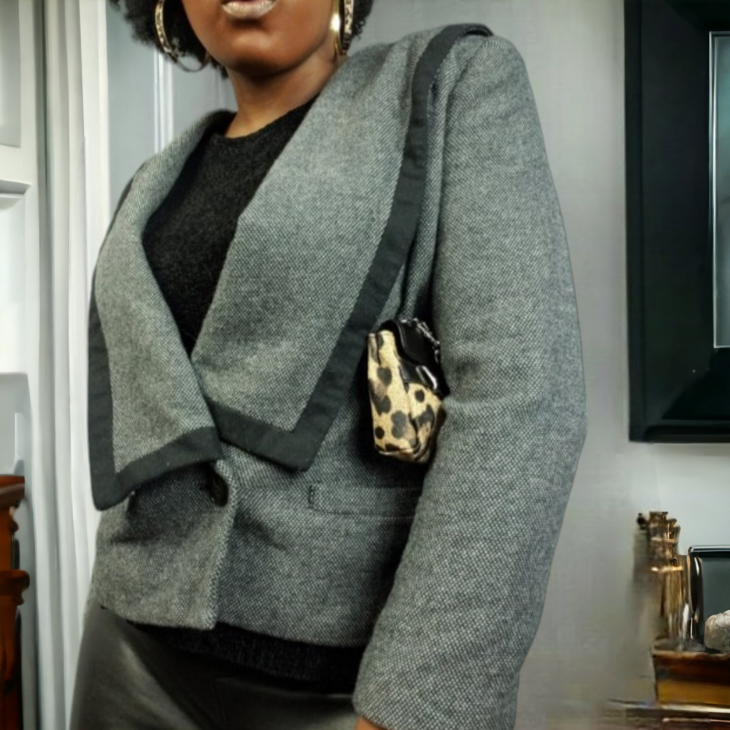 Vintage SASSON Crop Jacket Blazer Size Large