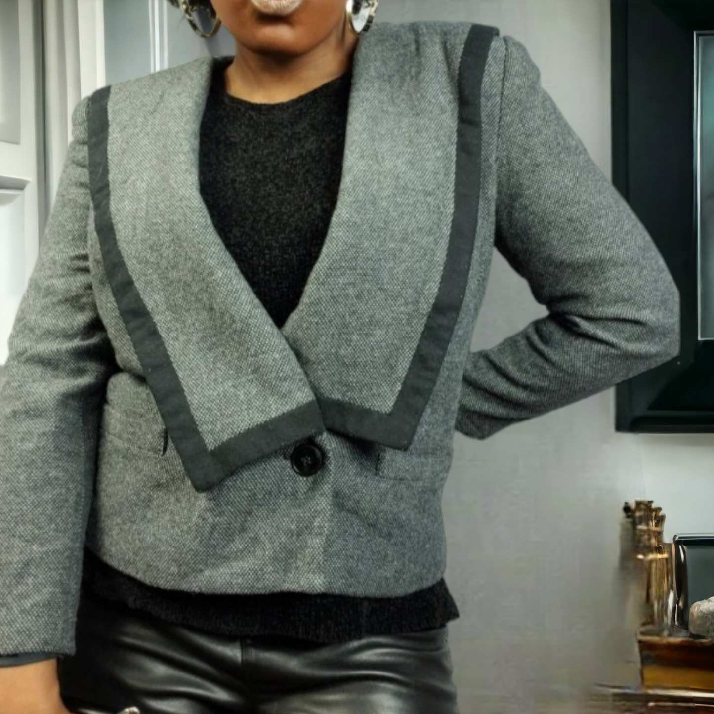 Vintage SASSON Crop Jacket Blazer Size Large