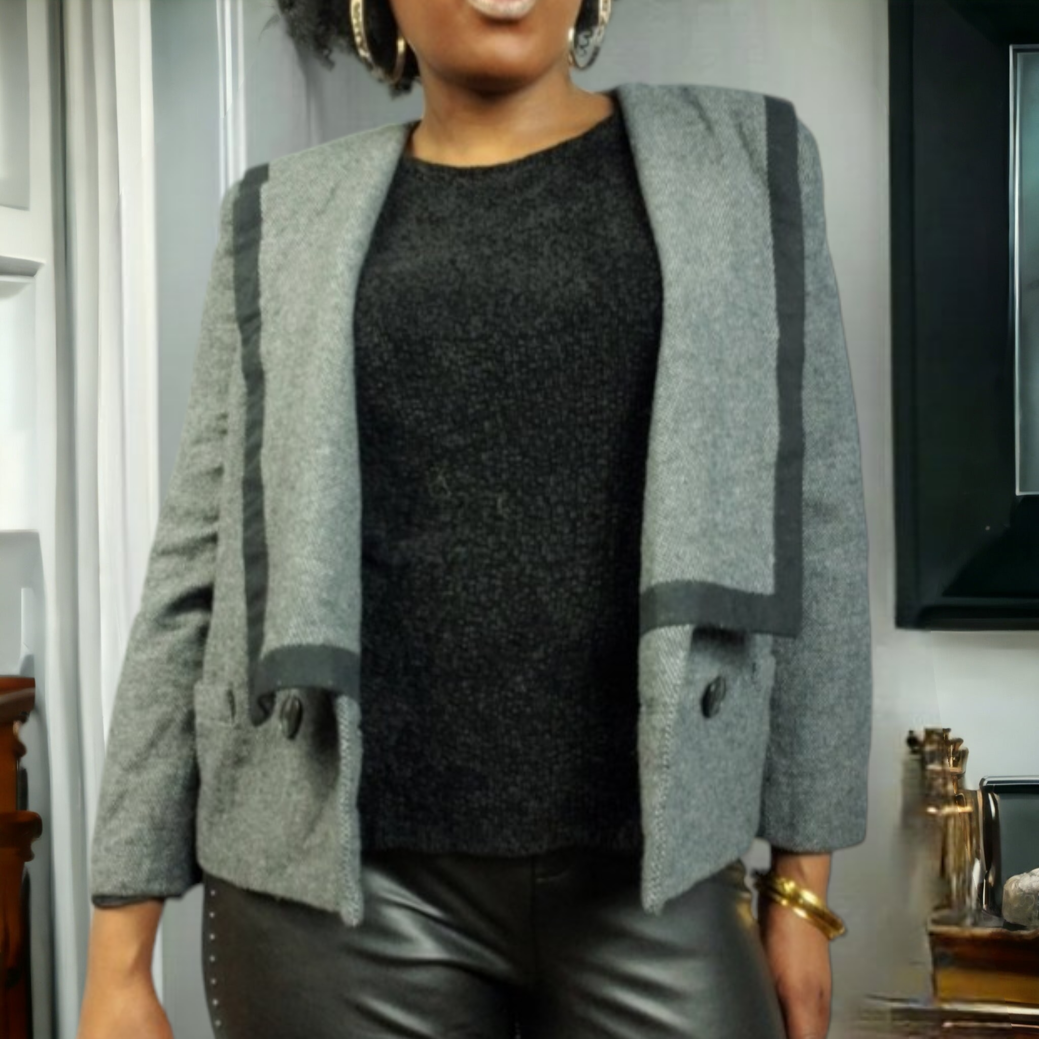 Vintage SASSON Crop Jacket Blazer Size Large