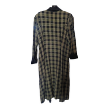 Load image into Gallery viewer, Vintage 1940s inspired 80s Green and Black Plaid Dress
