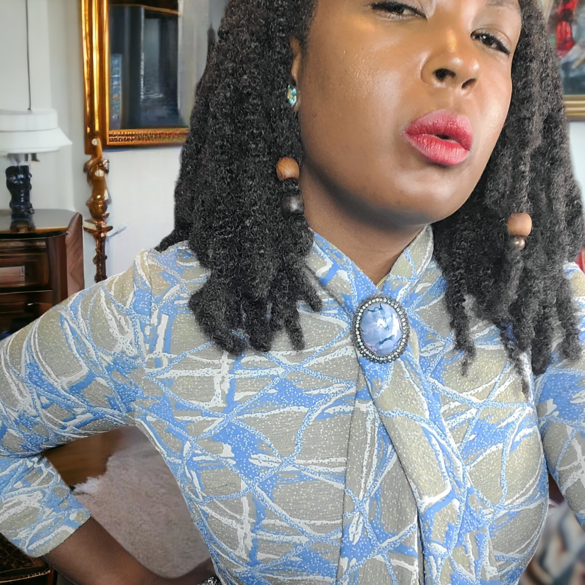 1960s Vintage Mod Knit Dress N.P.C. Fashions Size M