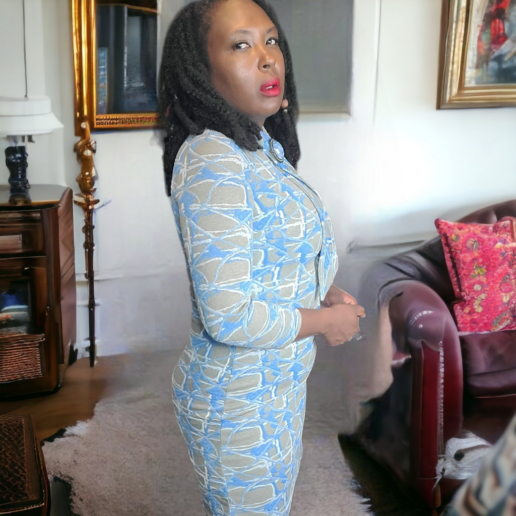 1960s Vintage Mod Knit Dress N.P.C. Fashions Size M