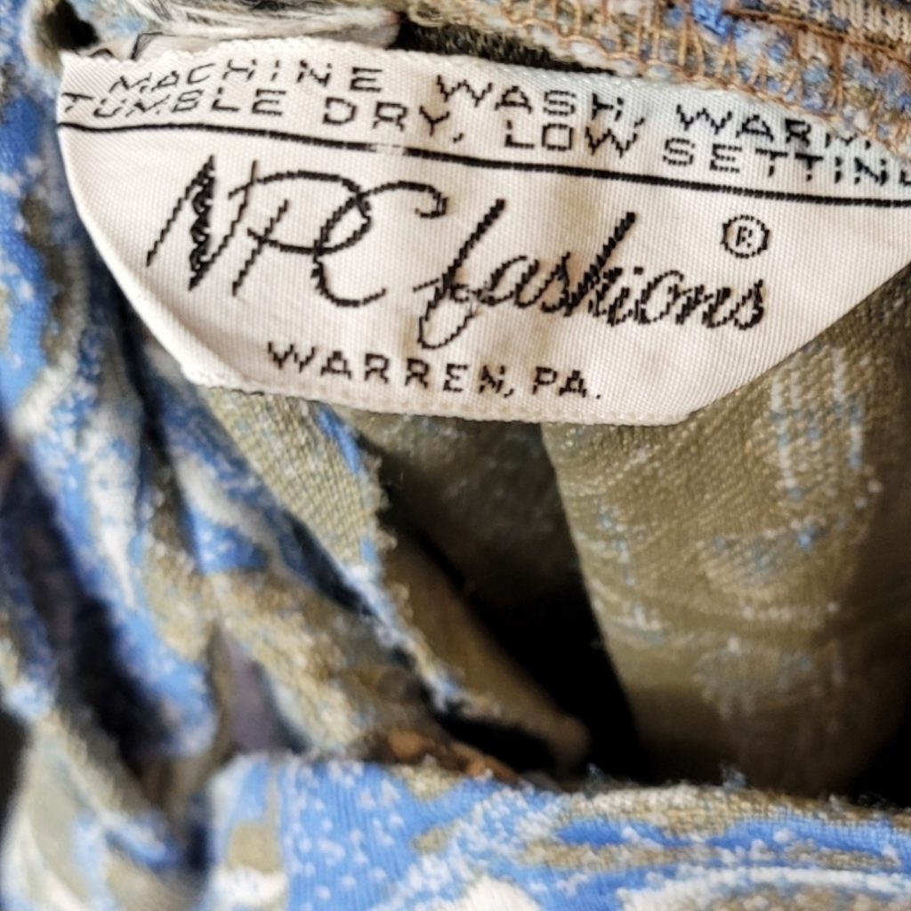 1960s Vintage Mod Knit Dress N.P.C. Fashions Size M