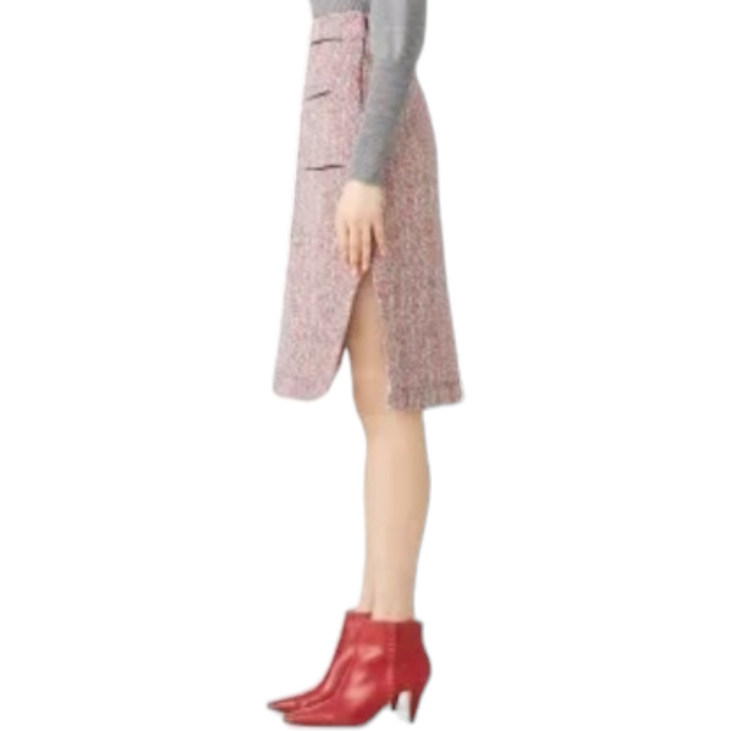 Carven Rose Tweed Skirt -Shop Preowned and Vintage Womens Clothing 