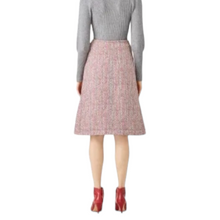 Load image into Gallery viewer, Carven Rose Tweed Skirt Size 36 Lucille Golden Vintage
