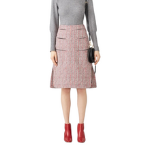 Load image into Gallery viewer, Carven Rose Tweed Skirt Size 36 Lucille Golden Vintage