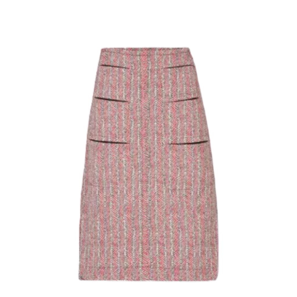 Carven Rose Tweed Skirt Size 36 Lucille Golden Vintage