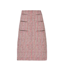 Load image into Gallery viewer, Carven Rose Tweed Skirt Size 36 Lucille Golden Vintage
