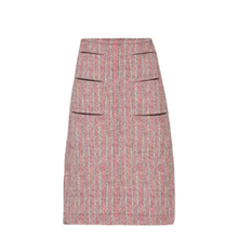 Load image into Gallery viewer, Carven Rose Tweed Skirt Size 36 Lucille Golden Vintage