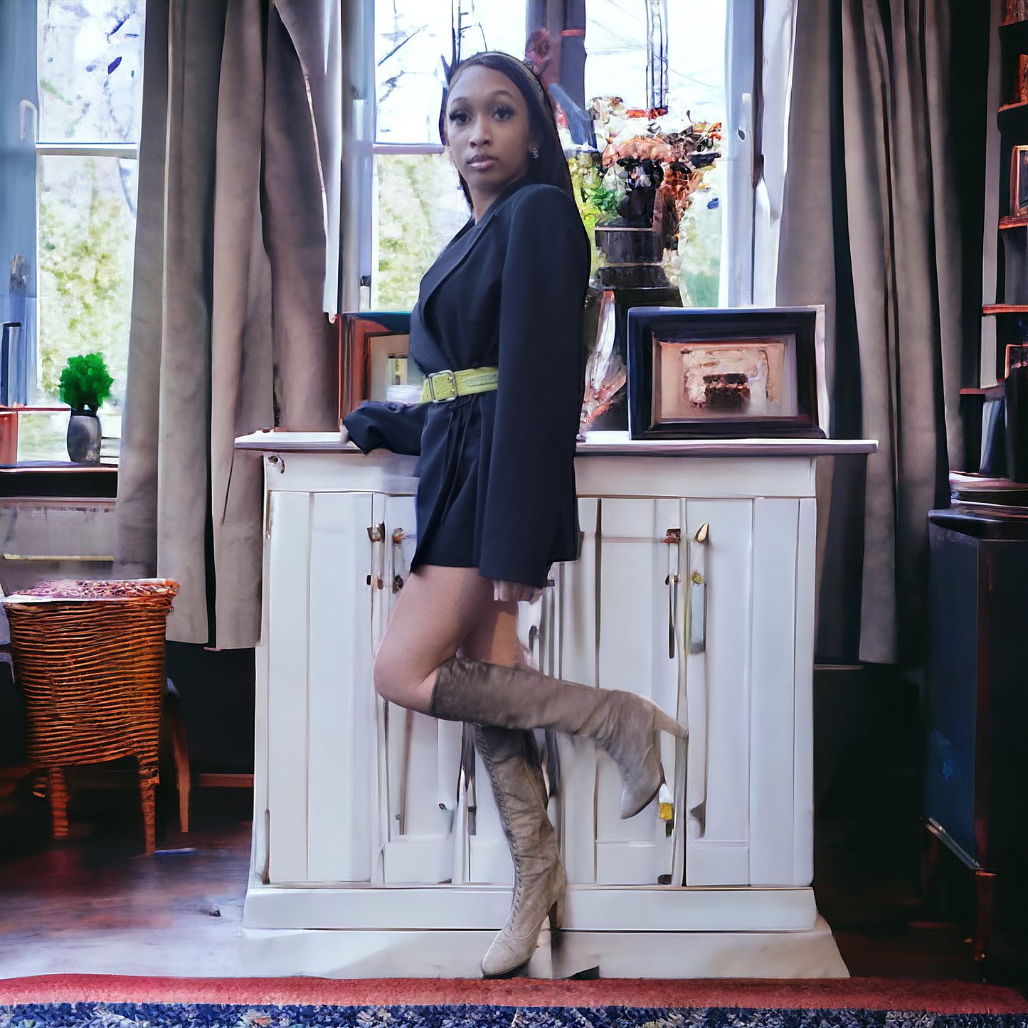 70s Vintage Gucci Suede Riding Boots Vibram Sole Size 36