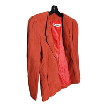 Load image into Gallery viewer, Vintage Red Suede Leather Jacket Assemblage 90s Minimalist Vintage
