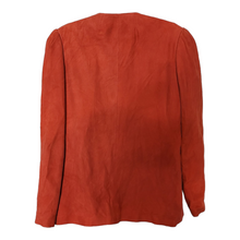 Load image into Gallery viewer, Vintage Red Suede Leather Jacket Assemblage 90s Minimalist Vintage
