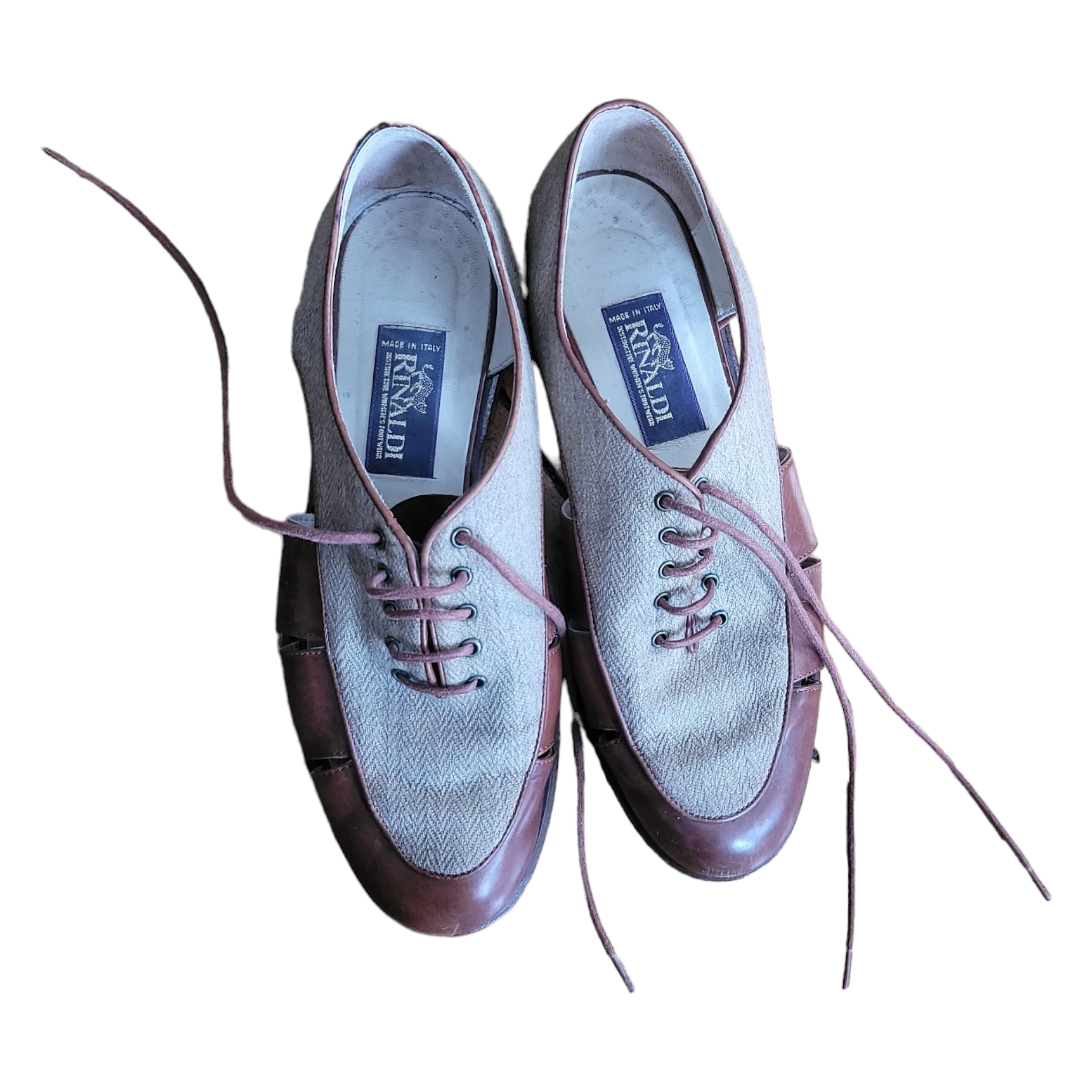 Vintage Rinaldi Distinctive Womens Footwear Made In Italy Cut Out Loafers Lucille Golden Vintage 