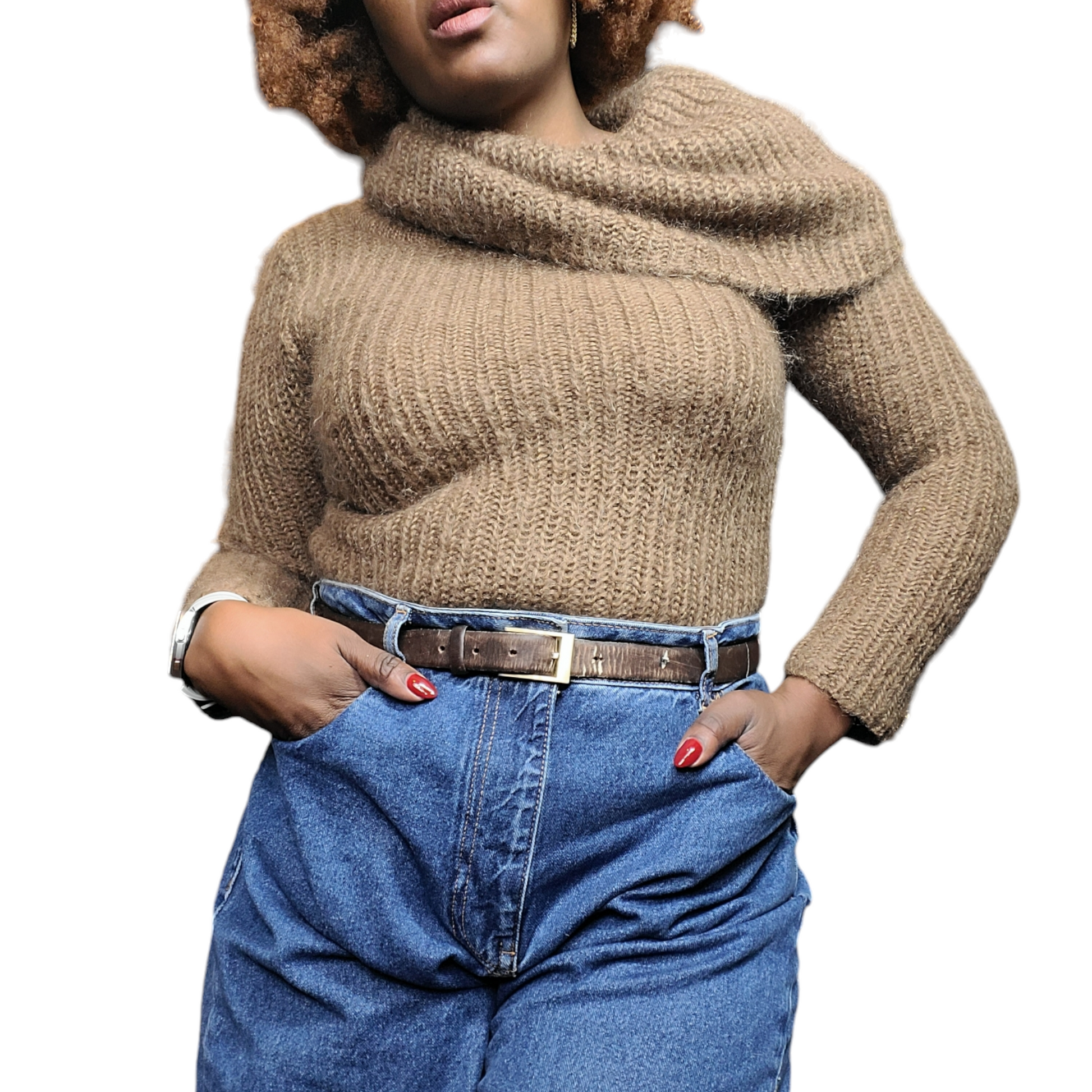 1990s Vintage Ralph Lauren Brown Mohair Sweater Size S Womens Vintage Clothing Lucille Golden Vintage Brooklyn Vintage Shop And Pop-Ups