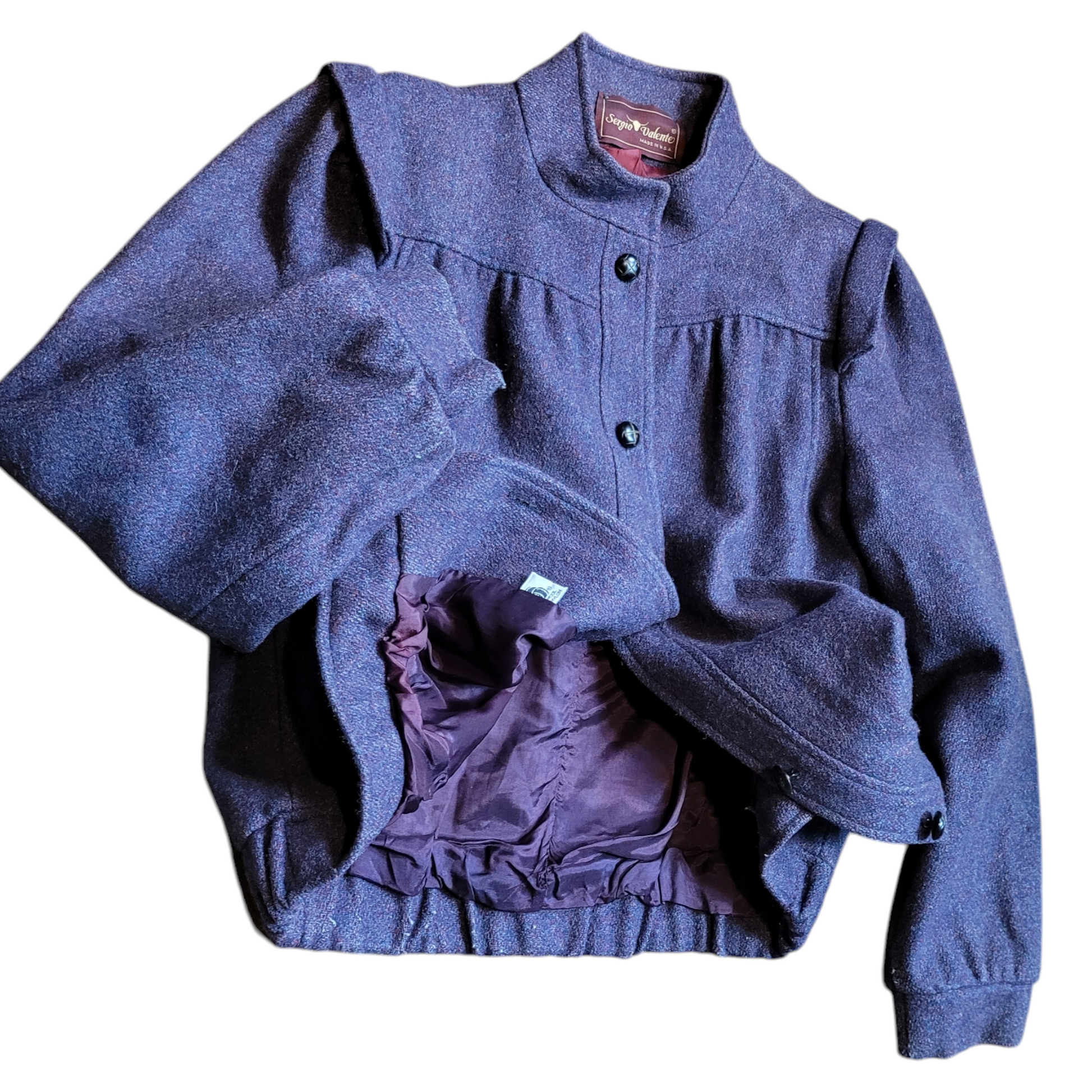 1970s Vintage Sergio Valente Wool Blend Jacket Womens Vintage Jackets and Coats Size M Lucille Golden Vintage  Woolmark Made in USA 🇺🇸 