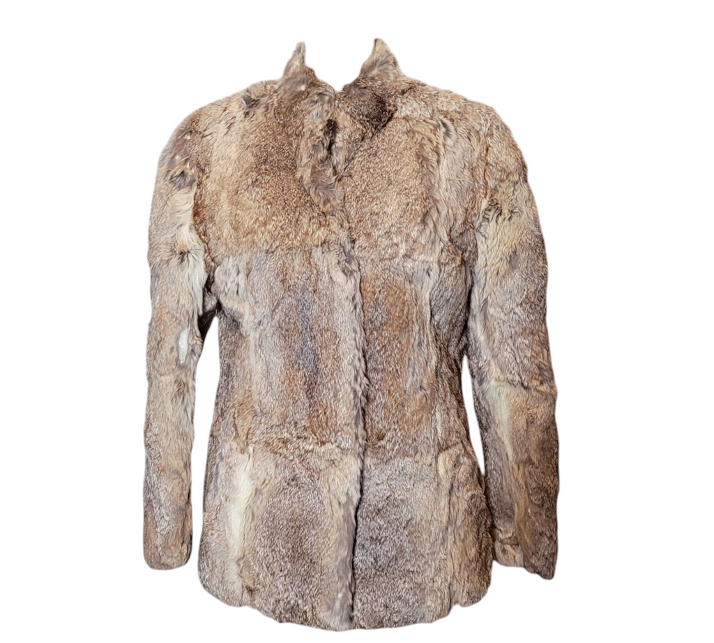 1970s Vintage Rabbit Fur Jacket Size M