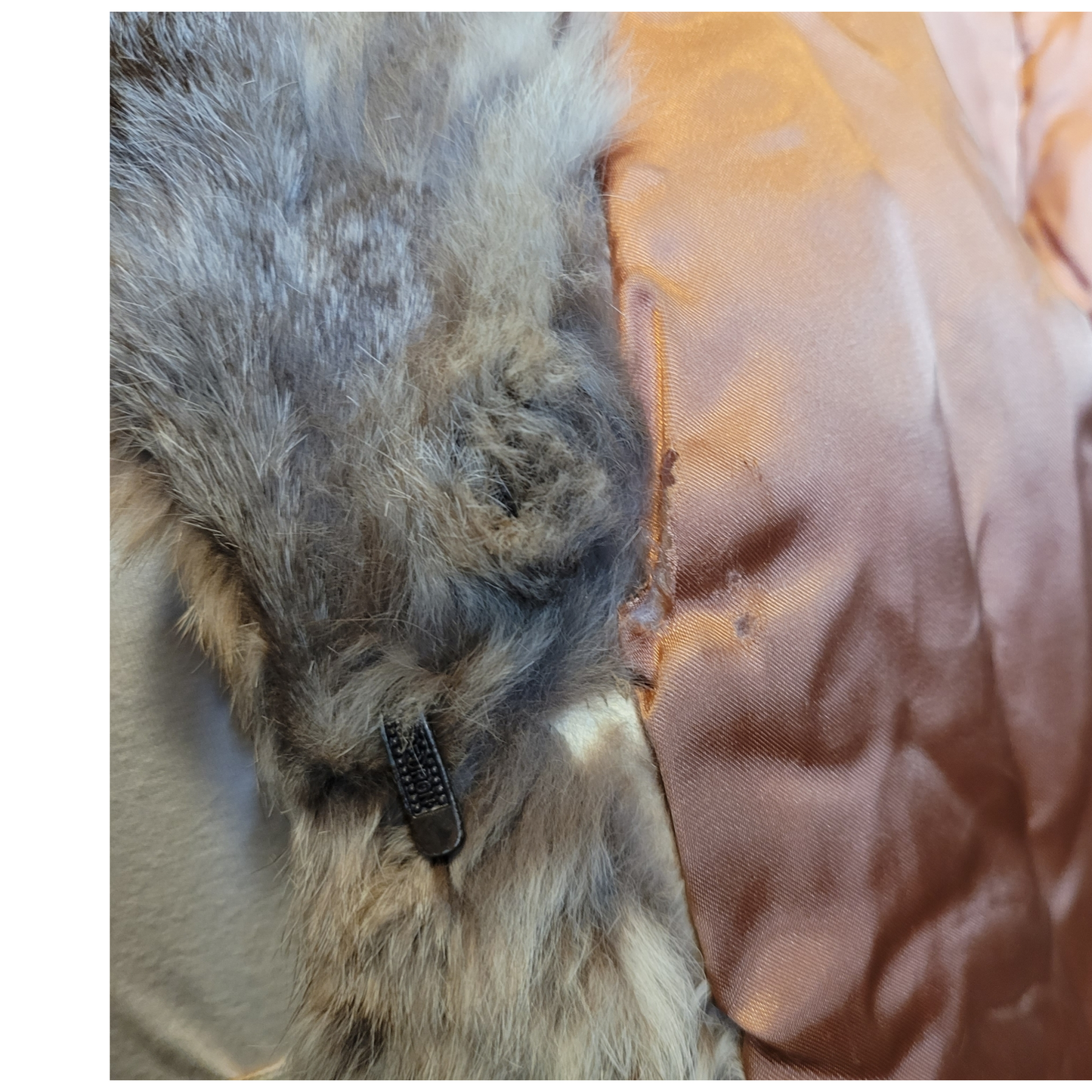 1970s Vintage Rabbit Fur Jacket Size M