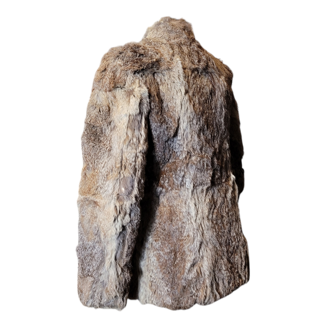 1970s Vintage Rabbit Fur Jacket Size M