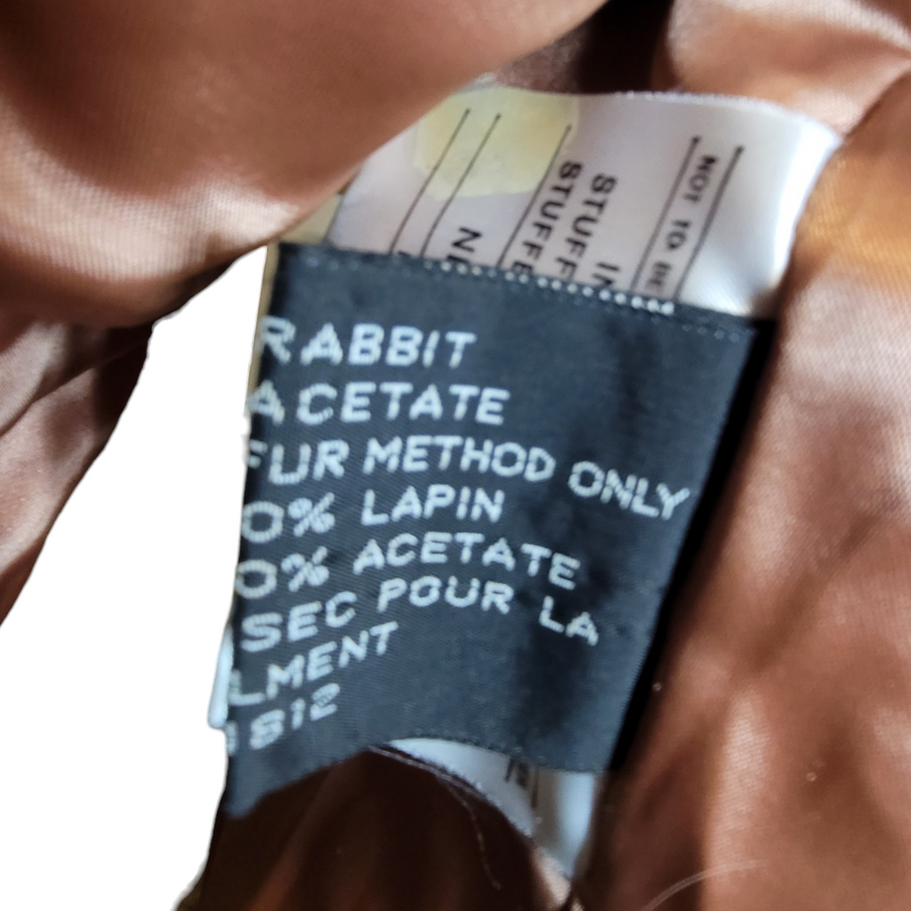 1970s Vintage Rabbit Fur Jacket Size M