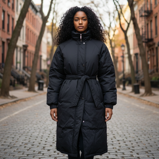 Womens Vintage Norsac Down MIGHT MAC Puffer Coat Lucille Golden Vintage Navy  Blue Coats