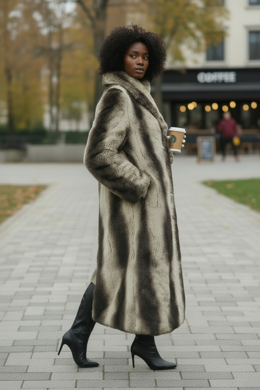 Womens Faux Fur Coats Vintage Jean Louis de Paris faux mink coat from the late 20th century, featuring classic French tailoring. Size S/M  Lucille Golden Vintage 
