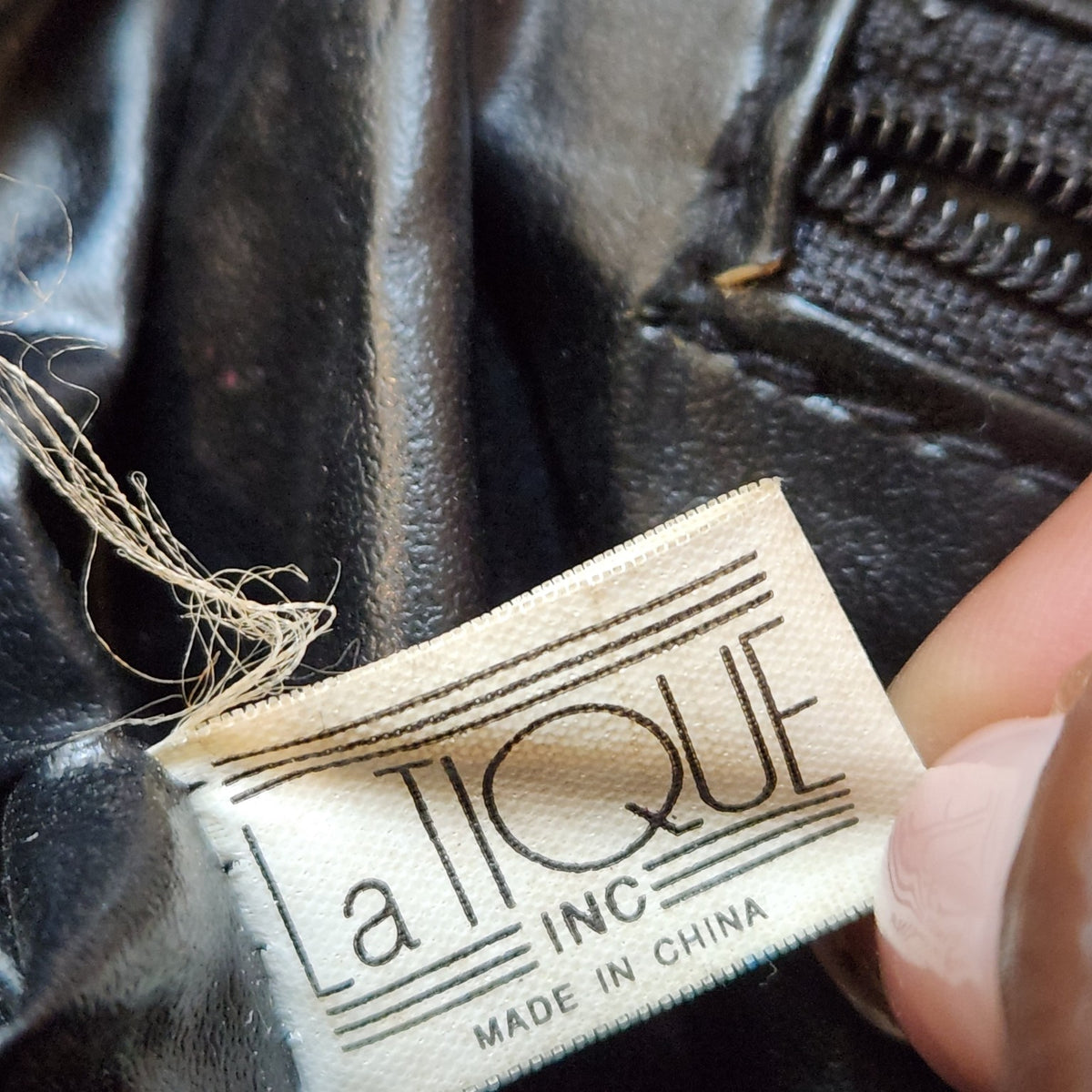 LaTique Inc Made in China interior label