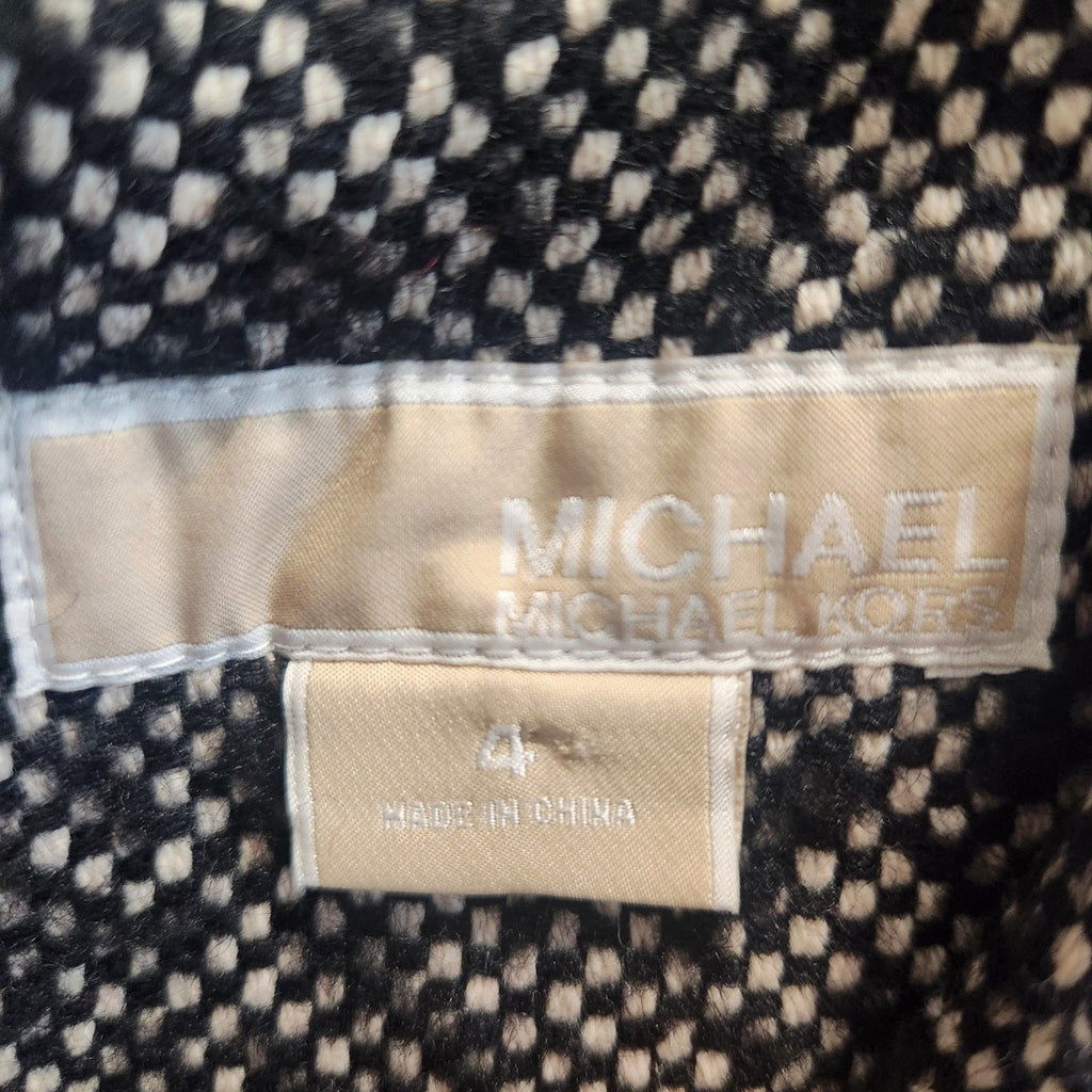 Lucille Golden Vintage, LLC MICHAEL Michael Kors size 4 black and white textured tweed dress interior brand label