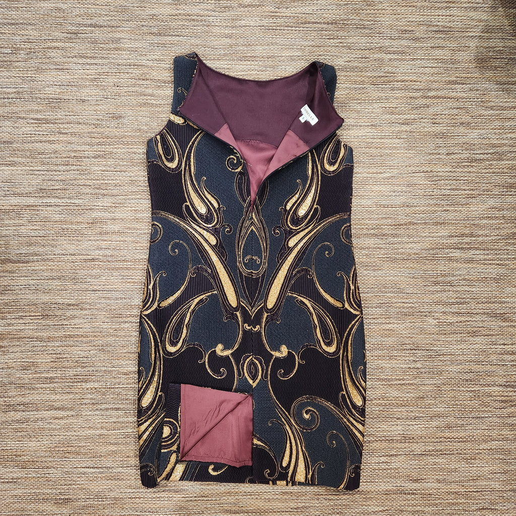Sleeveless Patterned Shift Dress